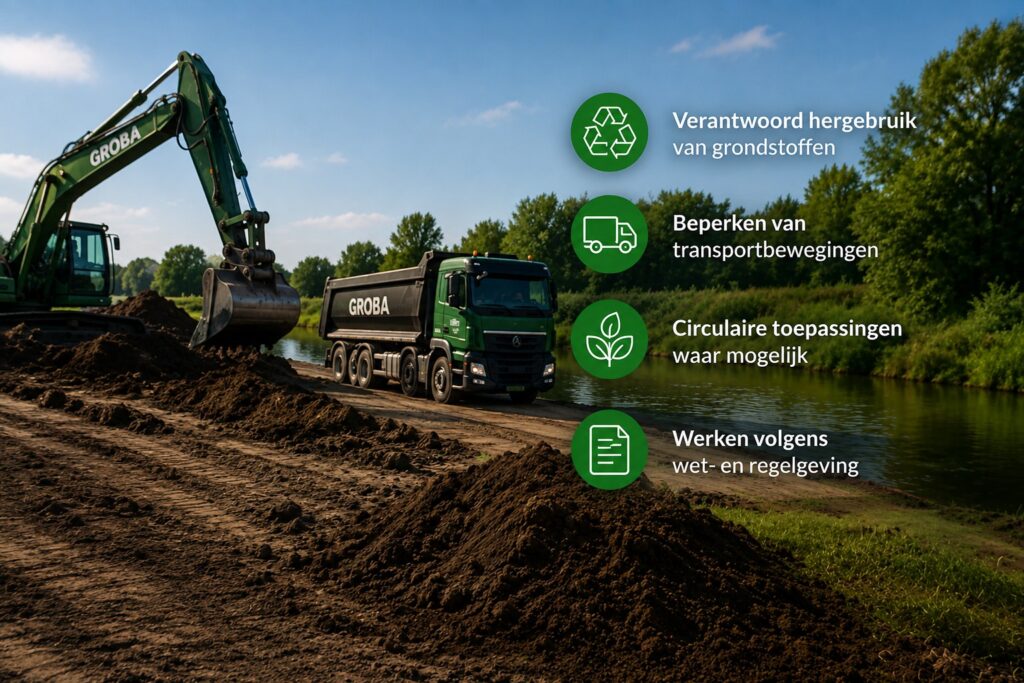 Groba Groep werkt duurzaam met aandacht voor bodem, grondstoffen en leefomgeving.